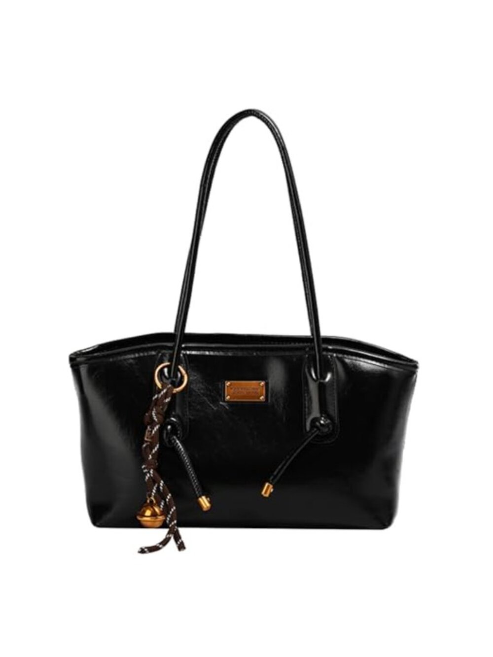Women's Shoulder Bag | Retro Vegan Faux Leather Handbag with Zipper